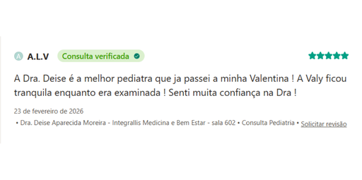 avaliacao-dra-deise-moreira-melhor-pediatra-recomendada